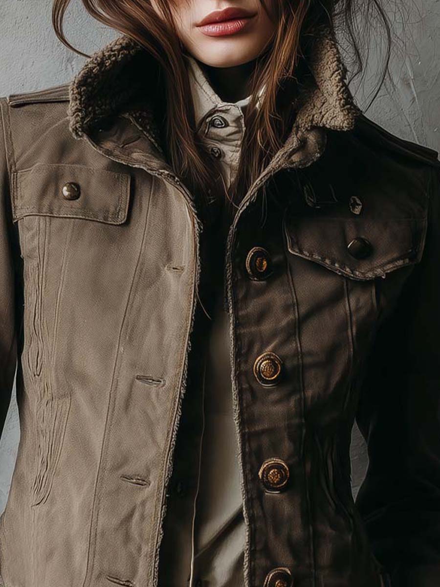 Inéalondon™ | Jacket With Shearling Collar