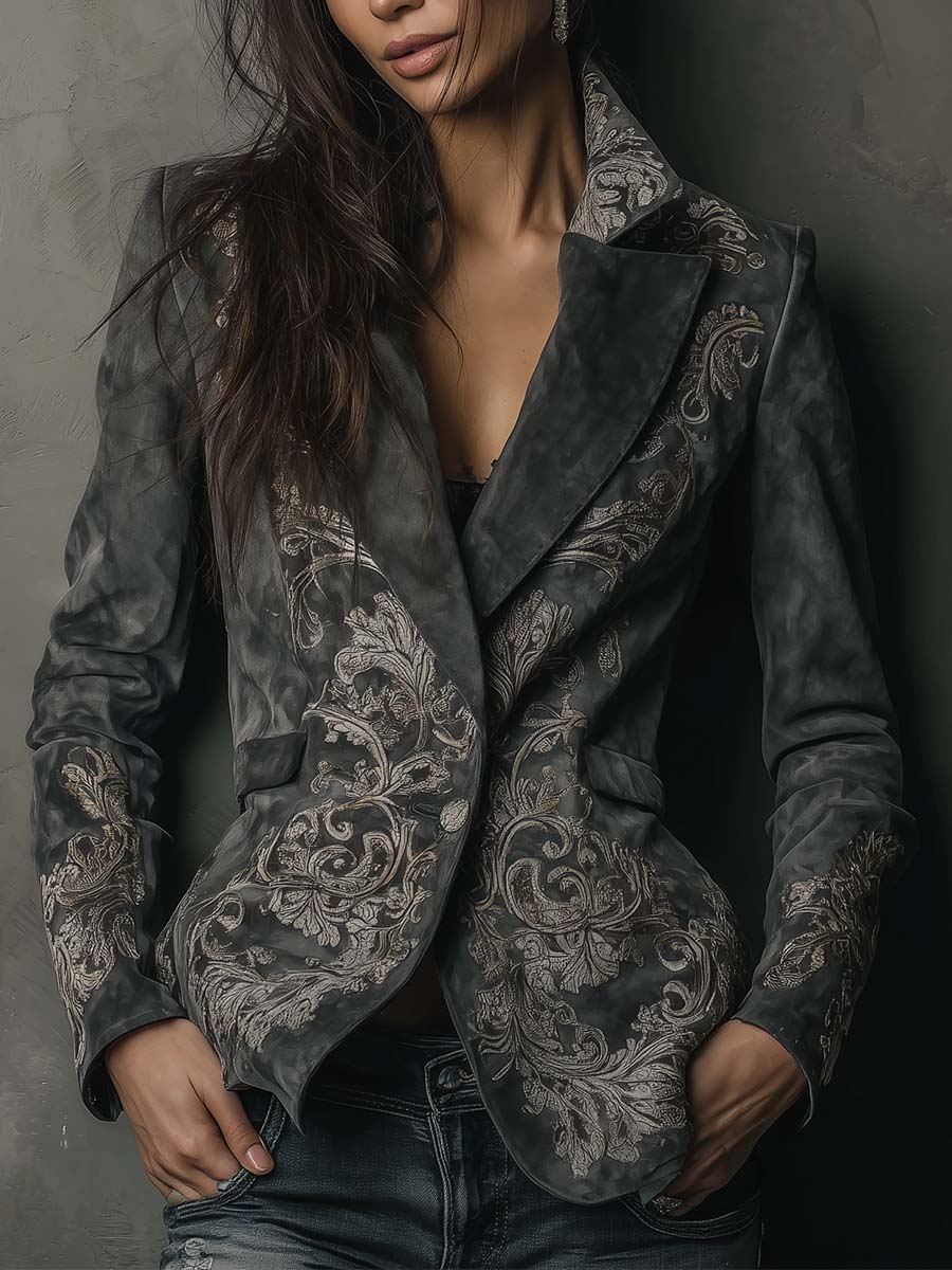 Inéalondon™ | Blazer In Charcoal Taupe