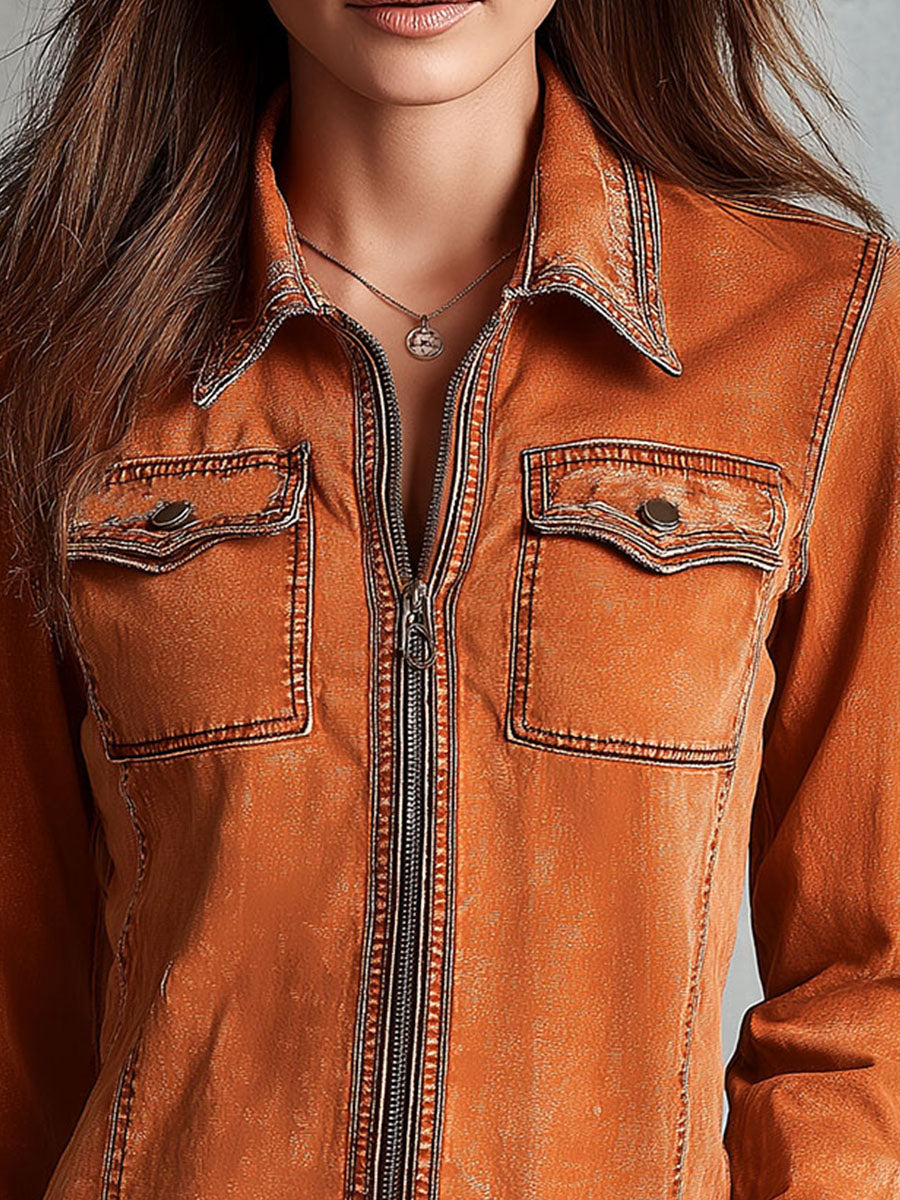 Inéalondon™ | Zip Denim Jacket