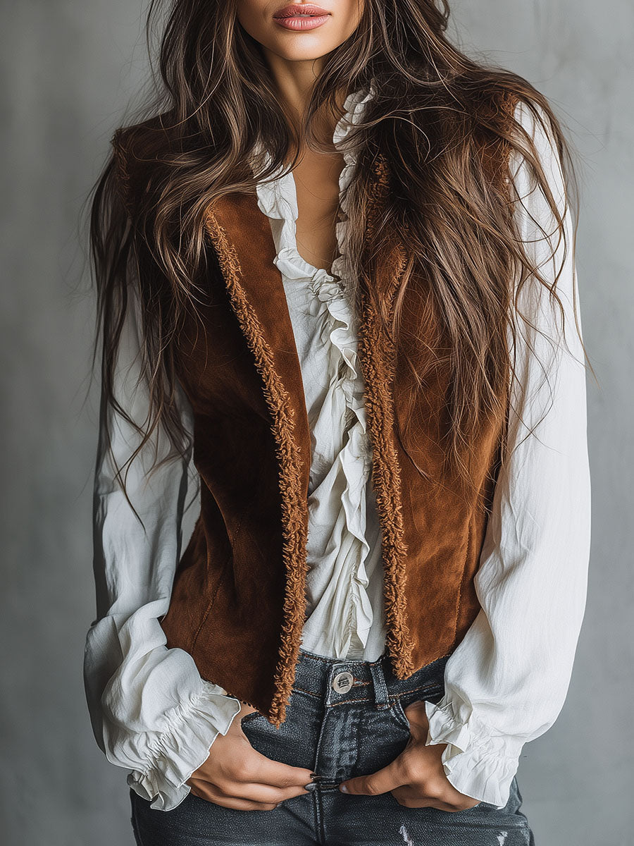 Inéalondon™ | Shearling Microsuede Vest