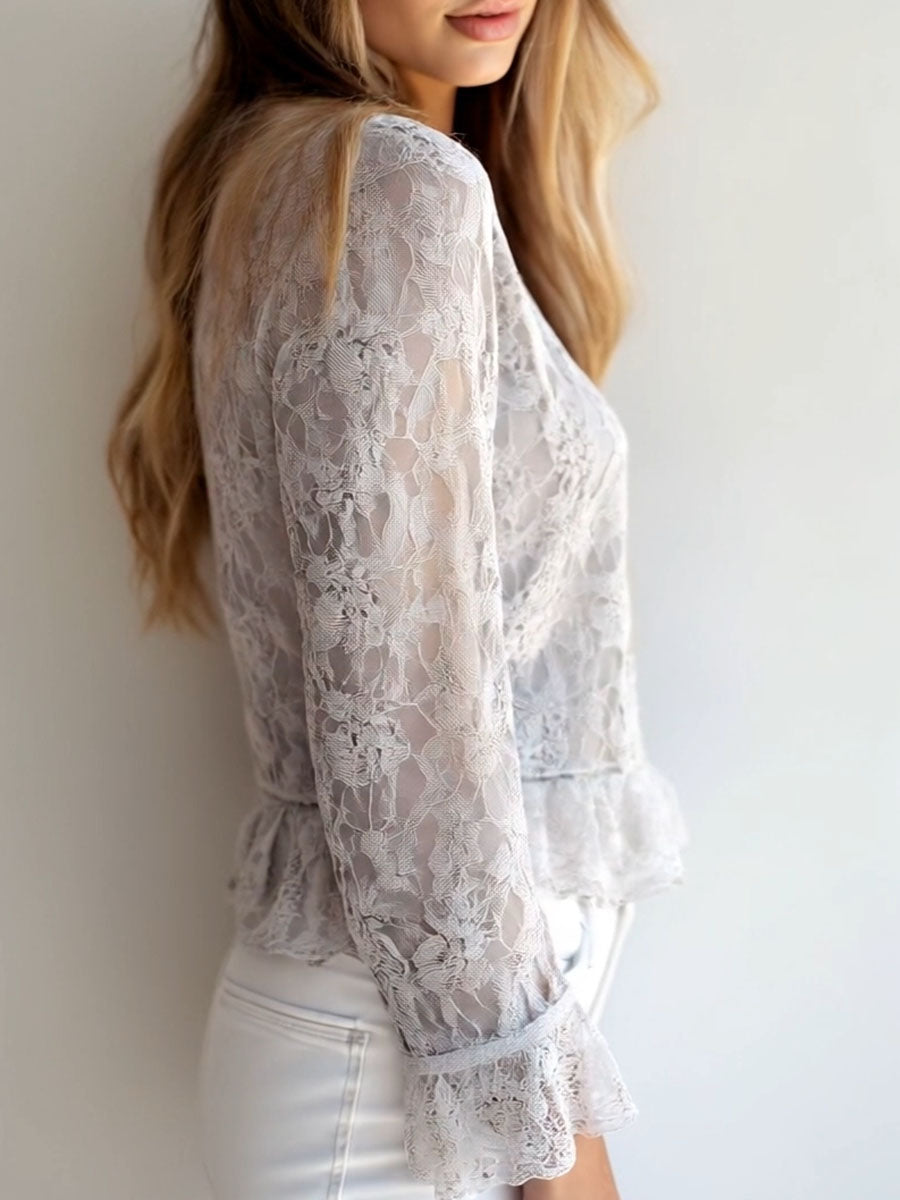 Inéalondon™ | Sleeve Lace Shirt
