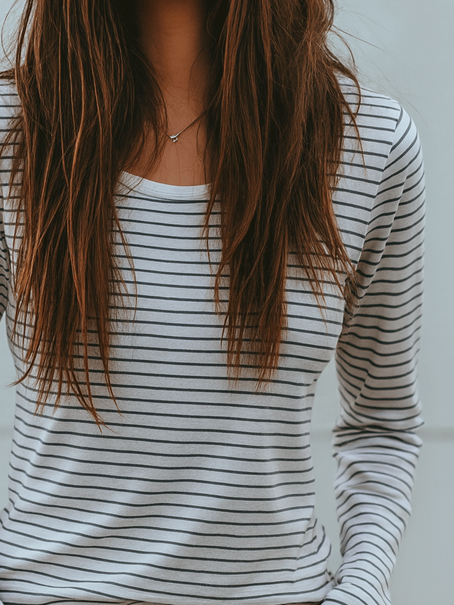 Inéalondon™ | Striped Long Sleeve Top