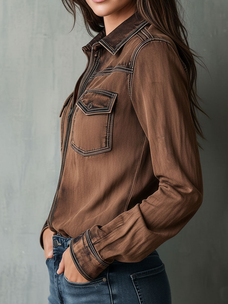 Inéalondon™ | Utility Zip Shirt Jacket