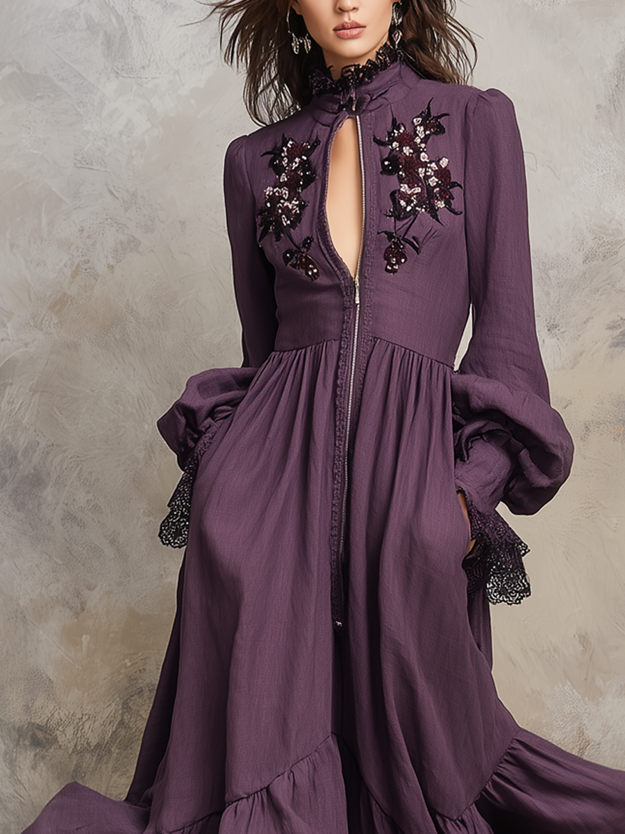 Inéalondon™ | Neck Midi Dress