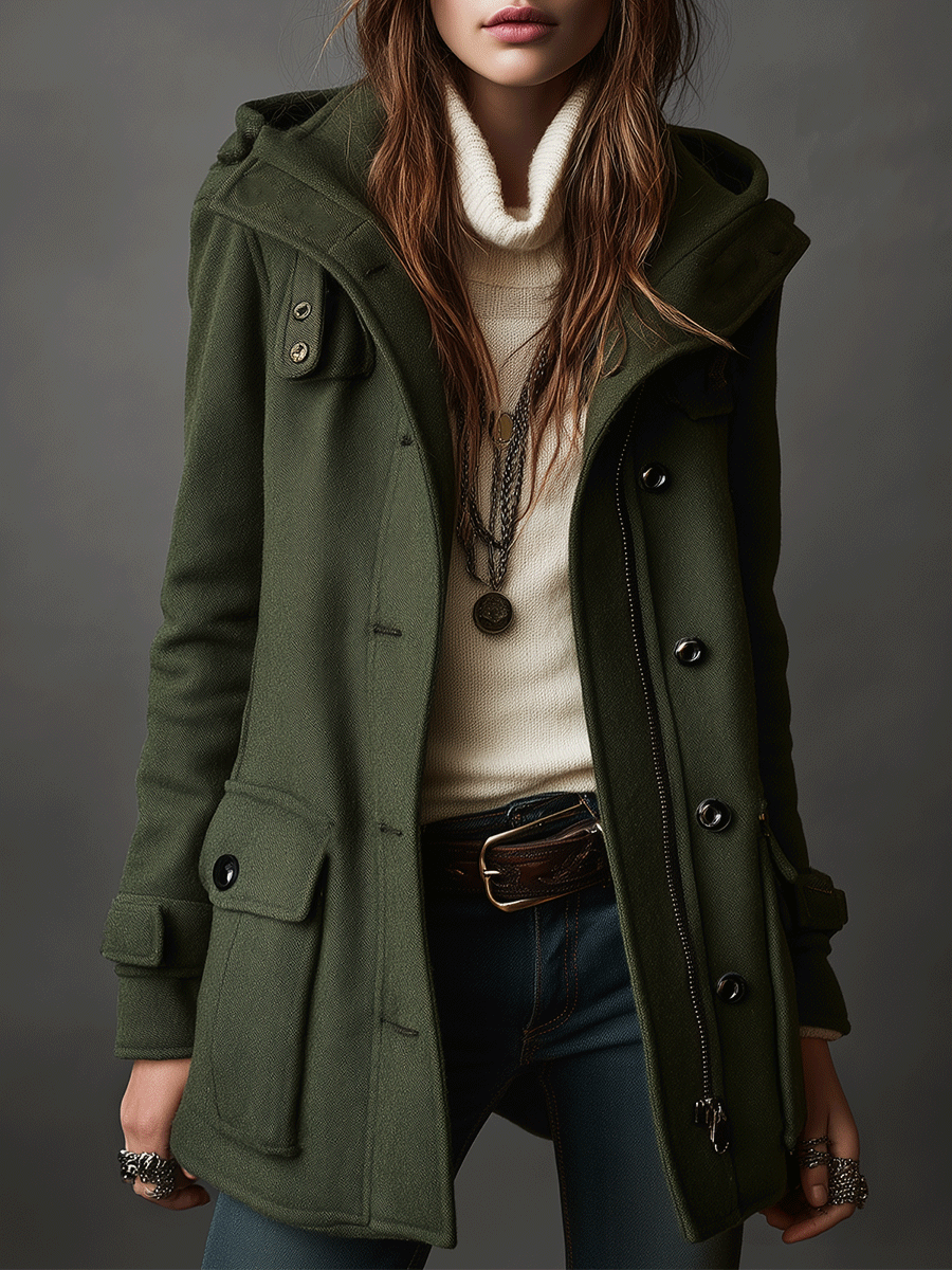 Inéalondon™ | Olive Wool Jacket