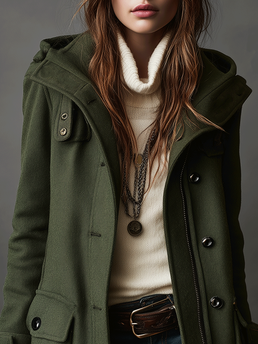 Inéalondon™ | Olive Wool Jacket