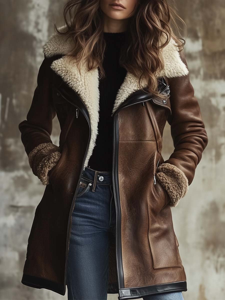Inéalondon™ | Faux Leather Coat