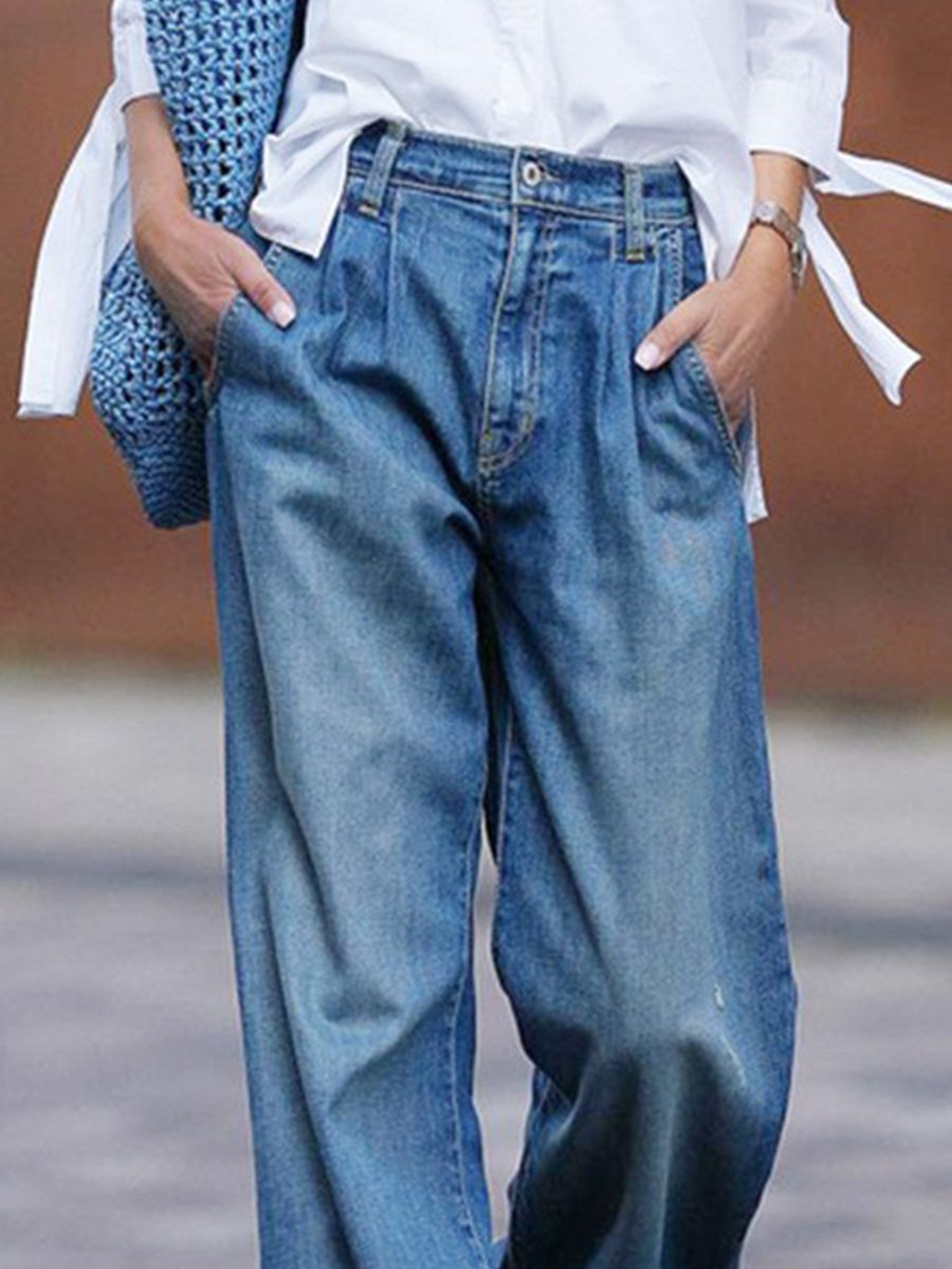 Inéalondon™ | Slim Wide Leg Jeans