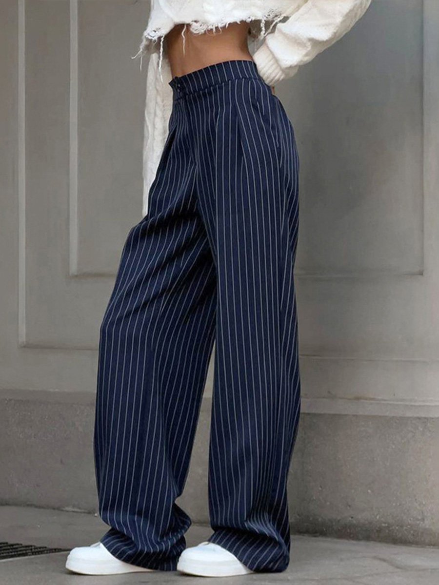 Inéalondon™ | Striped Wide-leg Pants