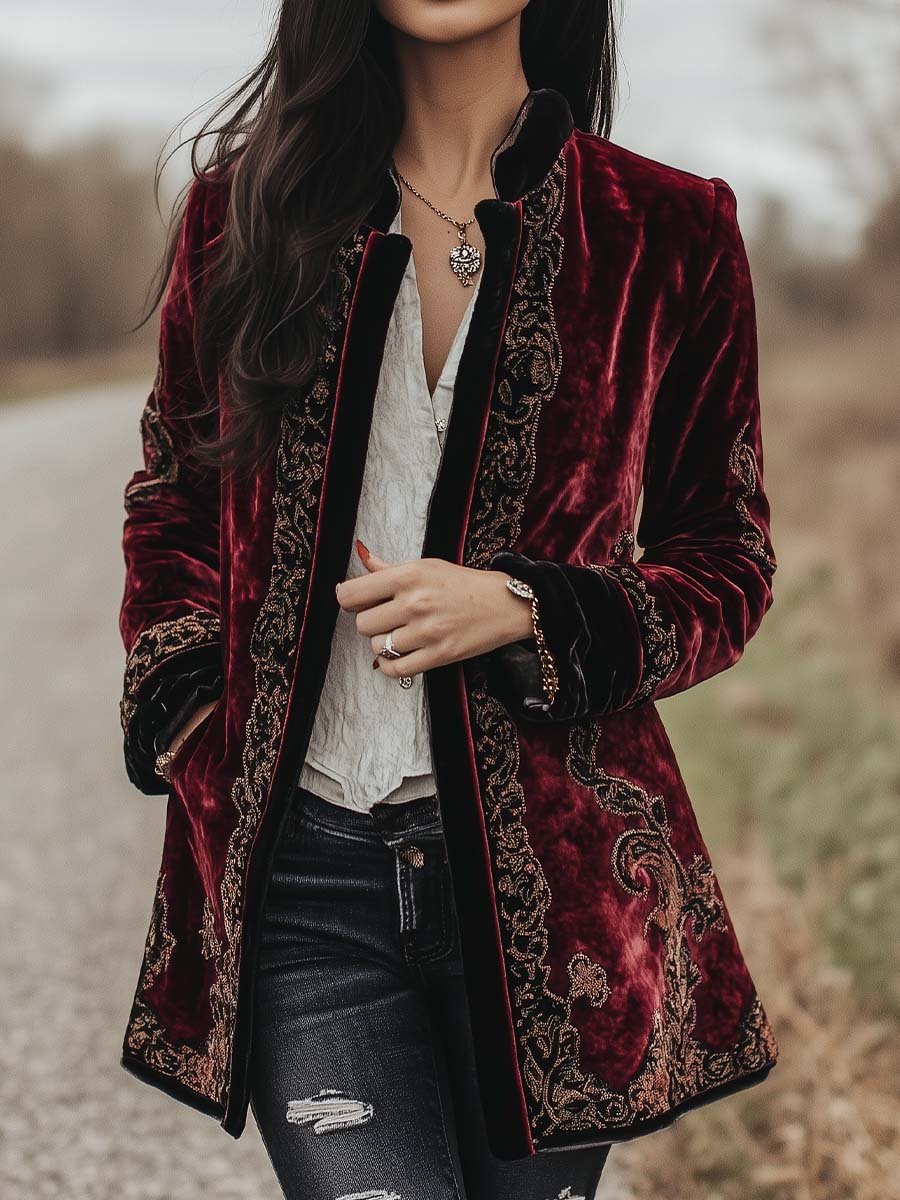 Inéalondon™ | Sleeves Velvet Jacket
