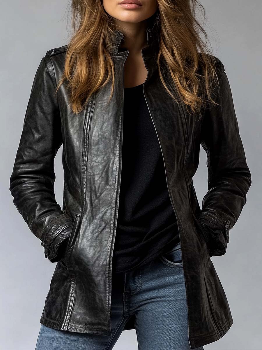 Inéalondon™ |Faux Leather Jacket