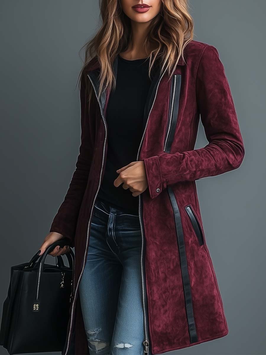 Inéalondon™ | Patchwork Suede Jacket