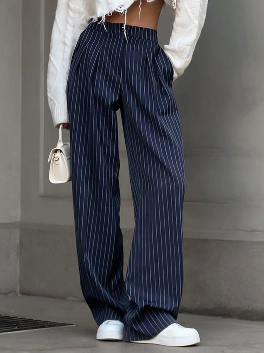 Inéalondon™ | Striped Wide-leg Pants