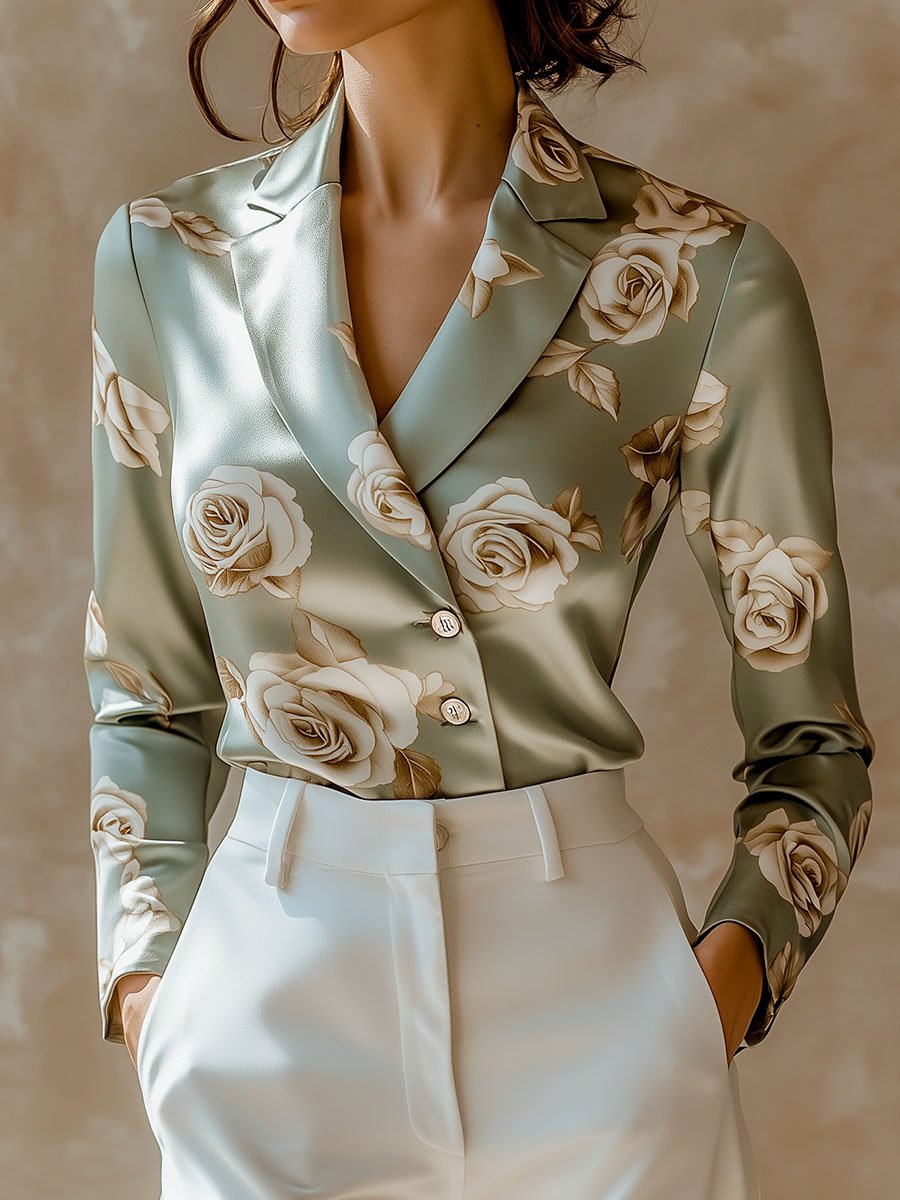 Inéalondon™ | Button Down Satin Shirt