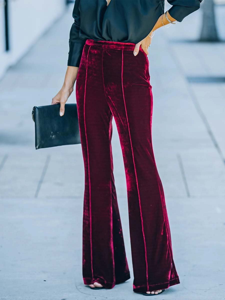 Inéalondon™ | High Waist Flared Casual Pants