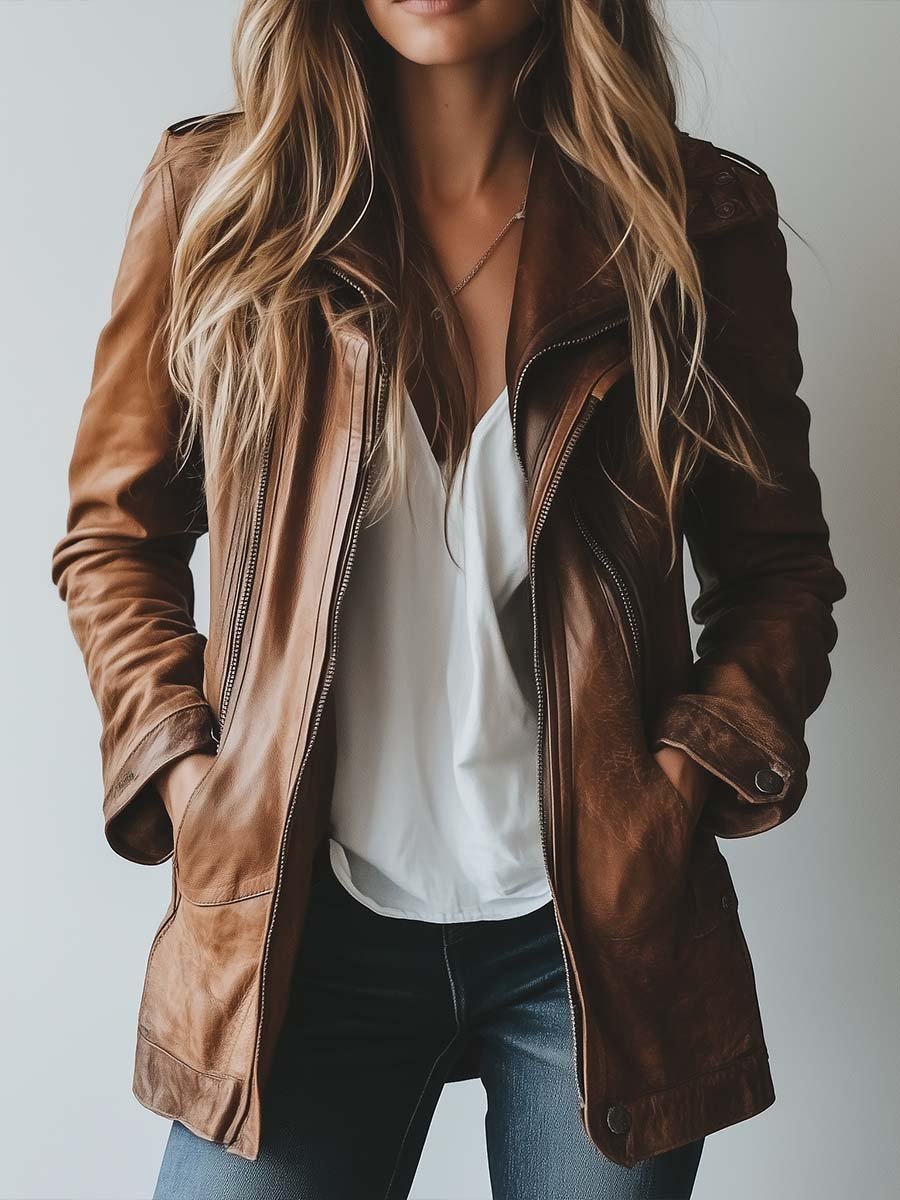 Inéalondon™ | Faux Leather Jacket