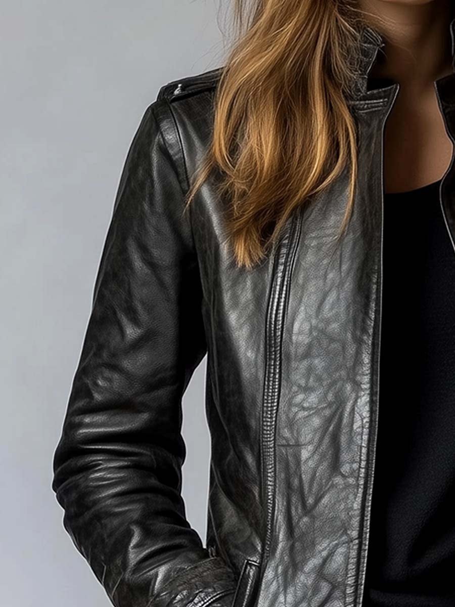 Inéalondon™ |Faux Leather Jacket
