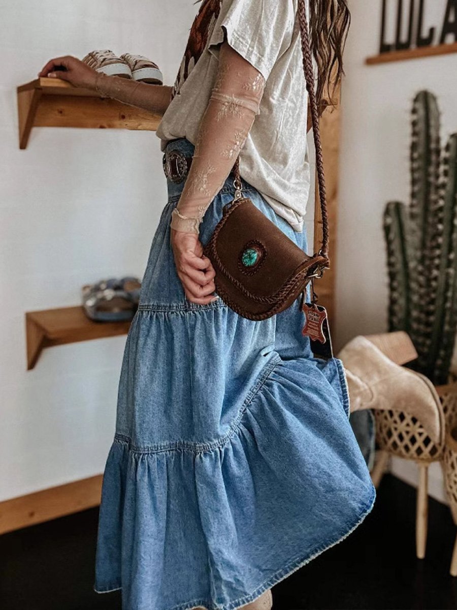 Inéalondon™ | Layered Cake Denim Skirt