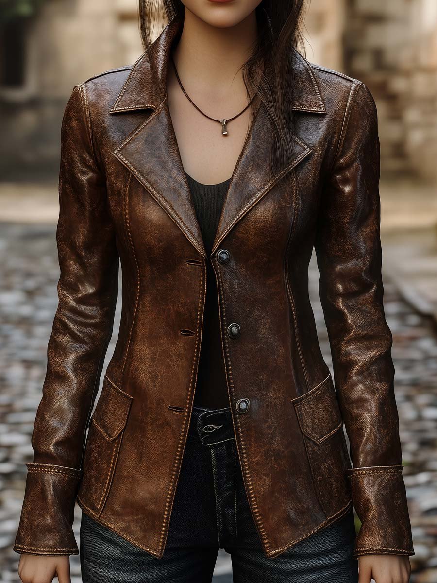 Inéalondon™ | Faux Leather Jacket