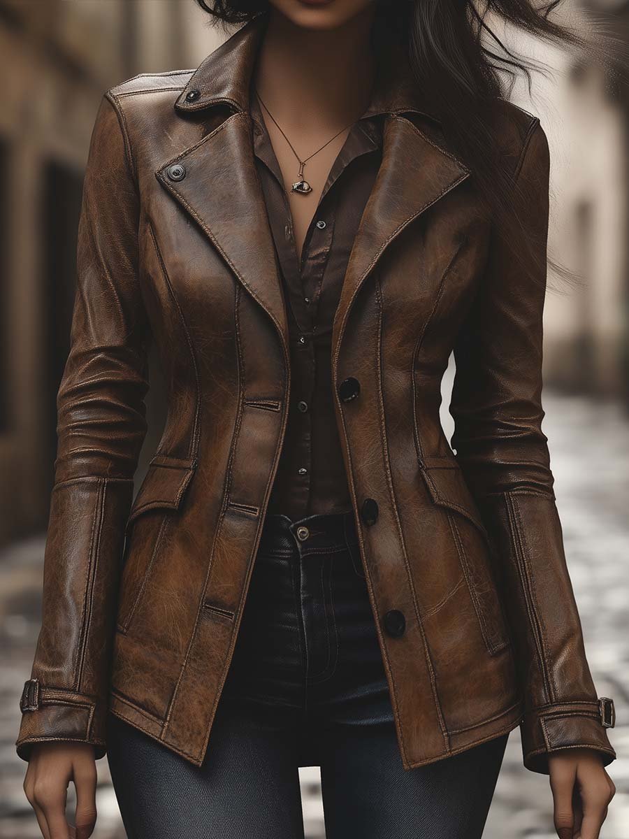 Inéalondon™ | Faux Leather Jacket