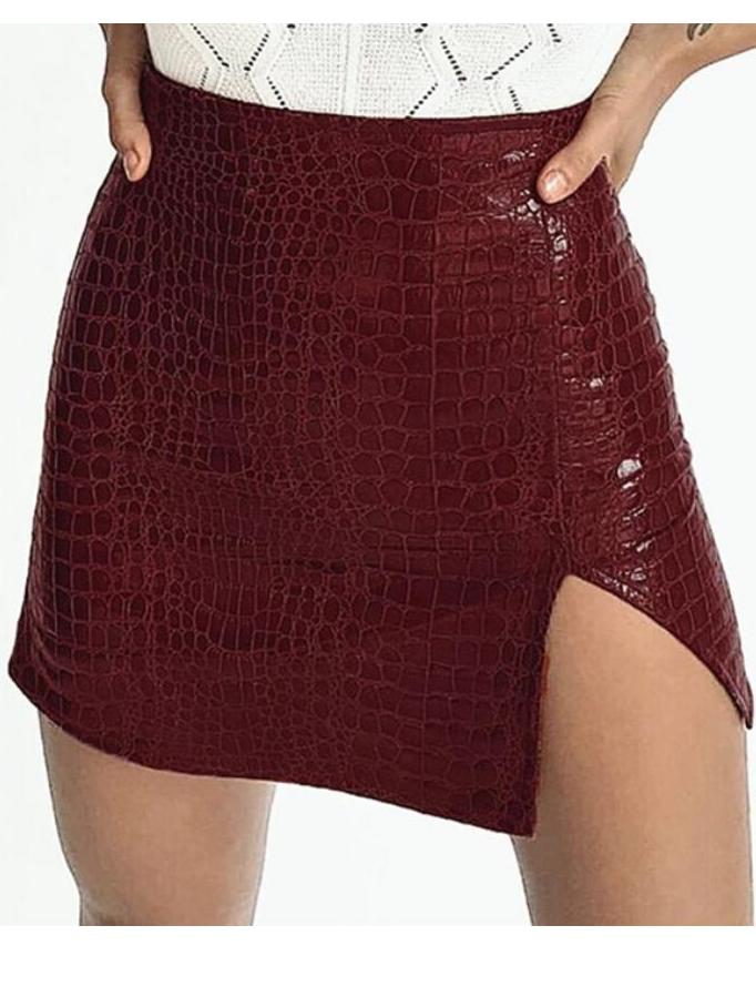 Inéalondon™ | Leather Mini Skirt